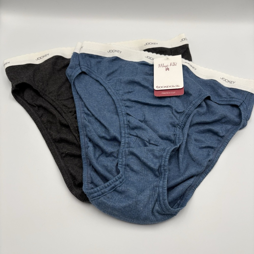 Jockey Magic Ribs French Cut Women's Sz 7 2 Pair Vintage